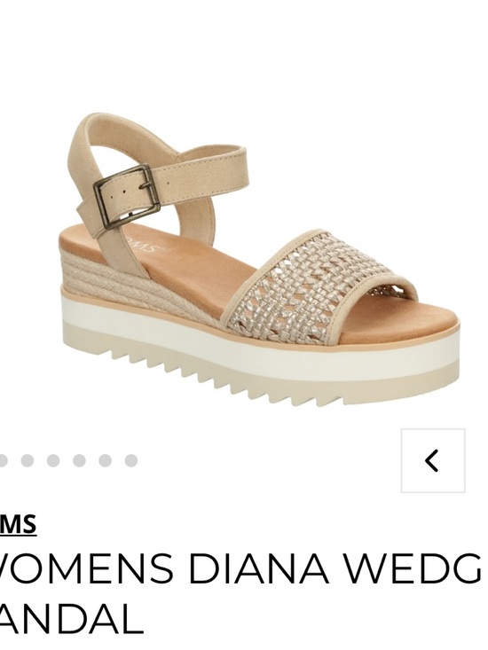 Toms Shoes - Size 9 Beand newToms Beige Woven Platform Sandal